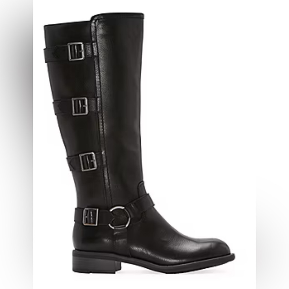 Frye And Co. Womens Cyra Stacked Heel Motorcycle Boots